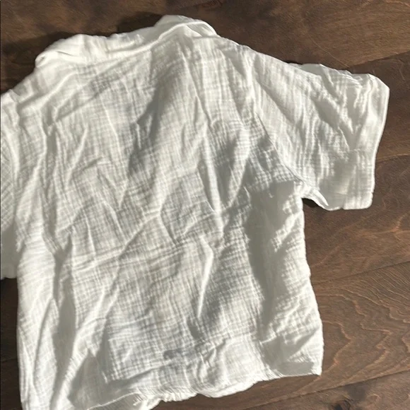 White Button Down Shirt with Relaxed Fit - Picture 8 of 8